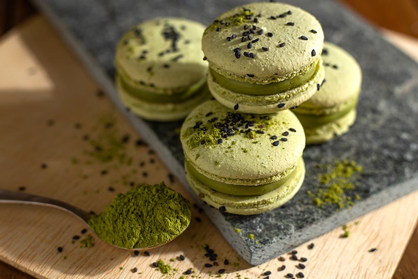 Matcha macarons 