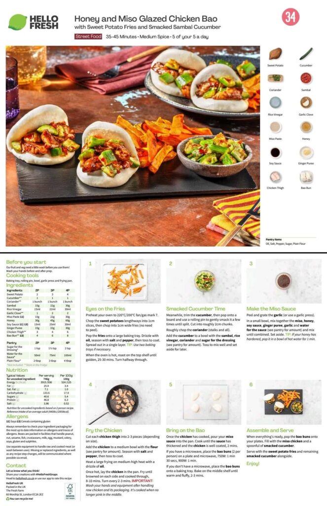 Thumbs up for 'Honey and Miso Glazed Chicken Bao with Sweet Potato Fries and Smacked Sambal Cucumber'