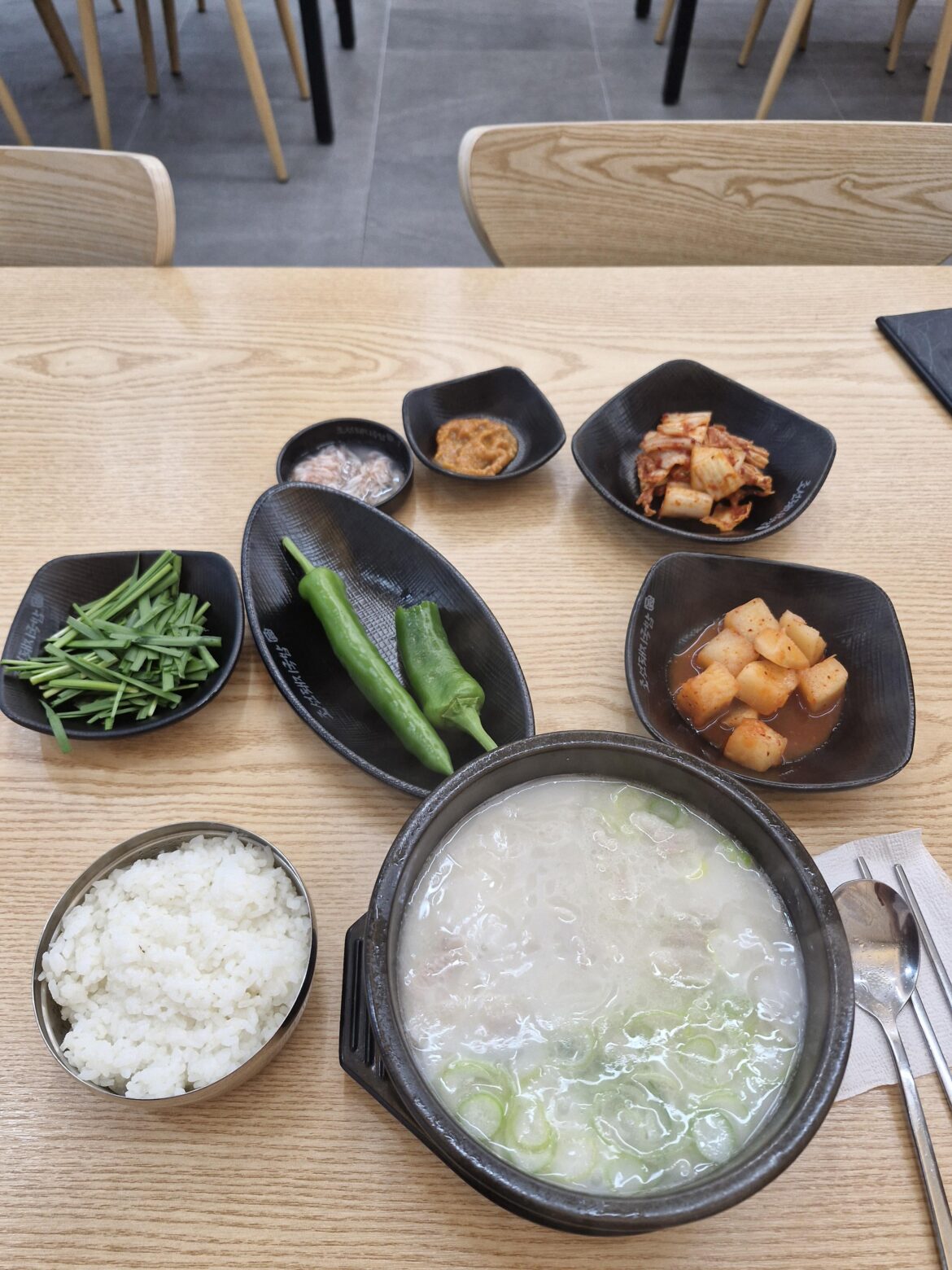 Korean Pork soup and rice