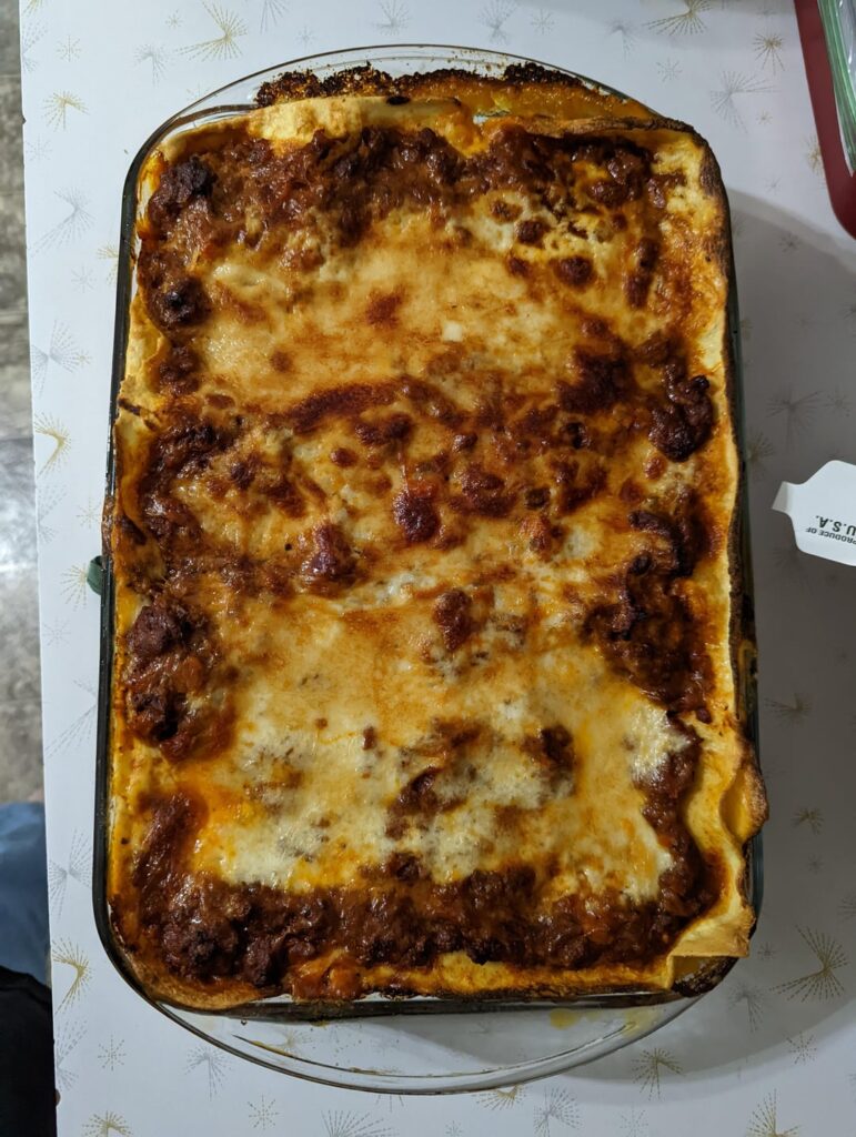 First time making lasagna