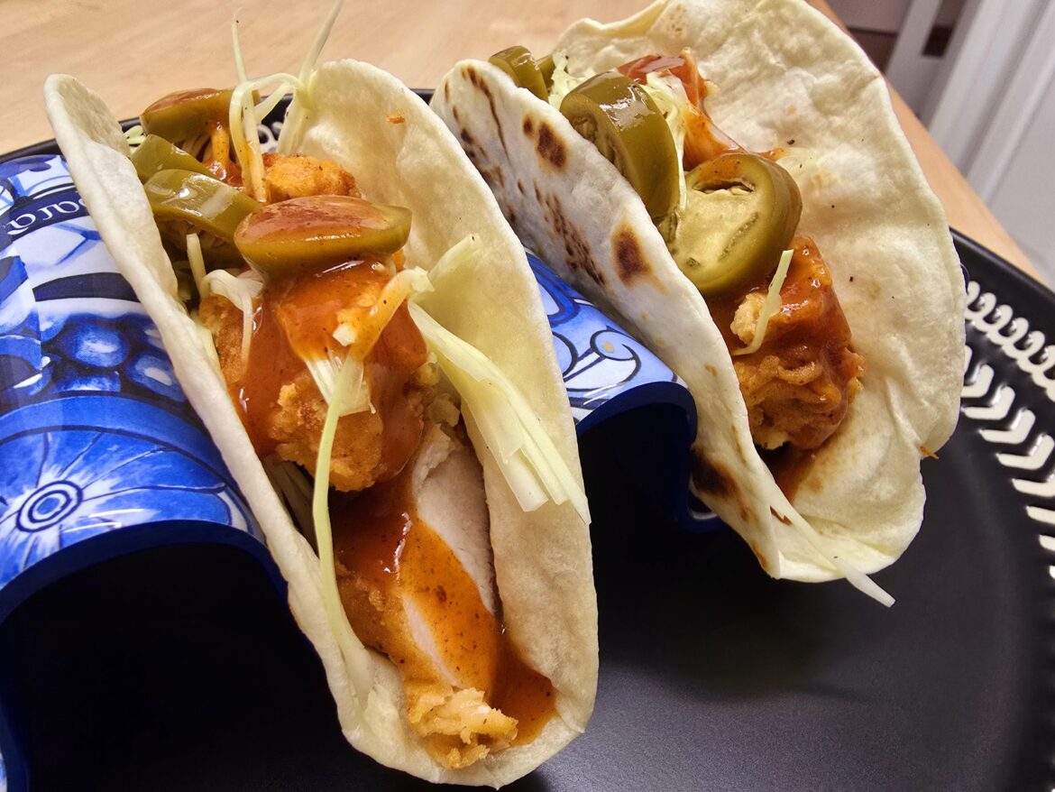 Made some crispy chicken tacos