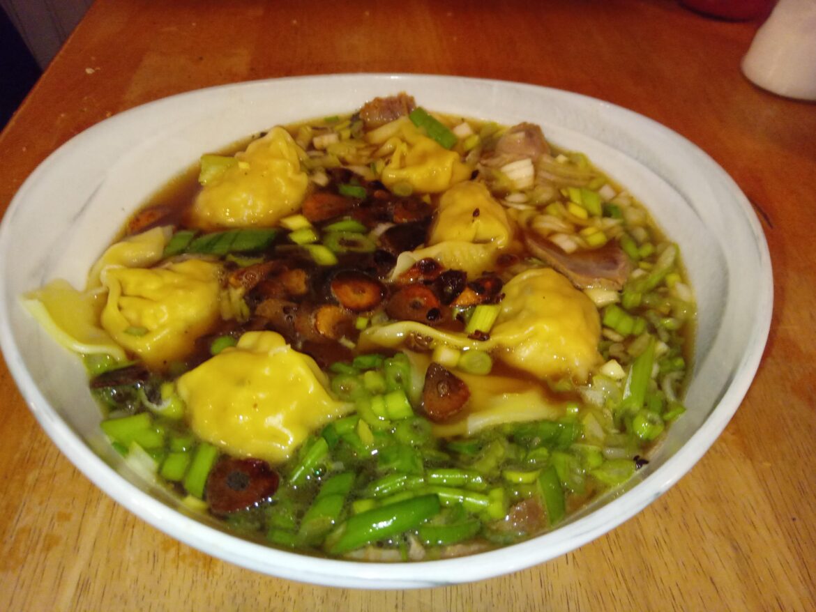 Loaded wanton and pork ramen