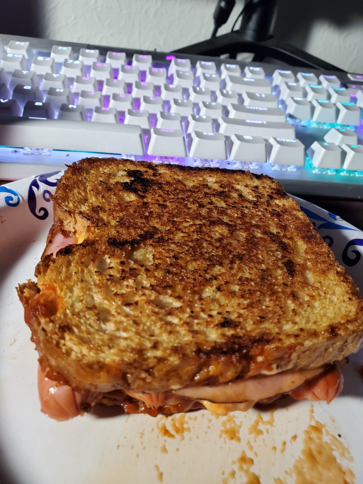 Grilled Ham and Cheese, this time with Hot Dogs
