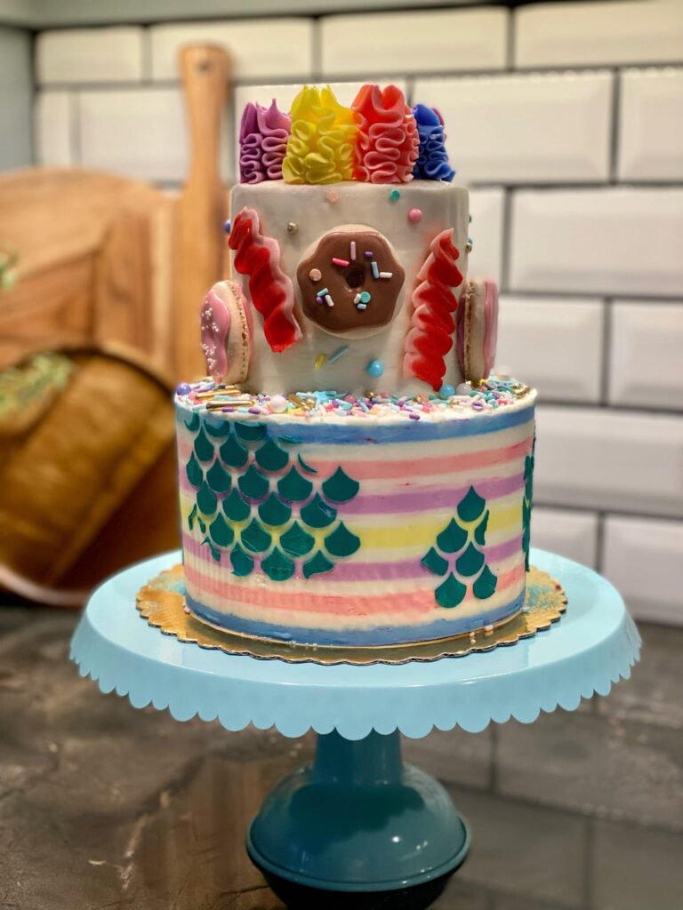 Every year my daughter draws or brainstorms her own birthday cake