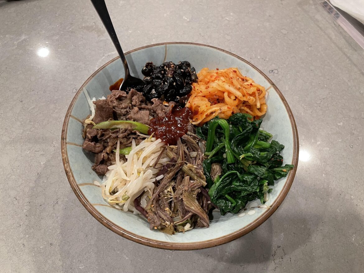 Bibimbap for dinner