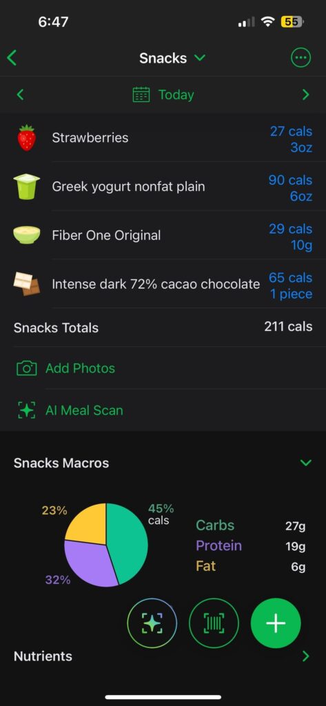 Delicious after dinner snack- 211cals