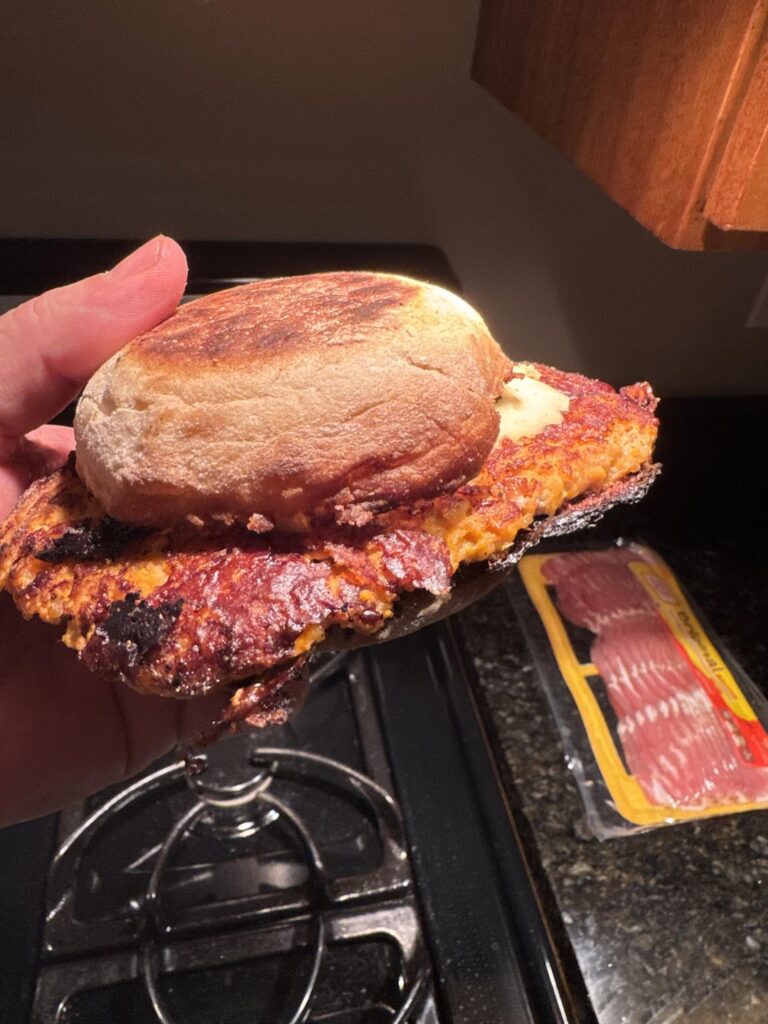 Buffalo chicken smashes