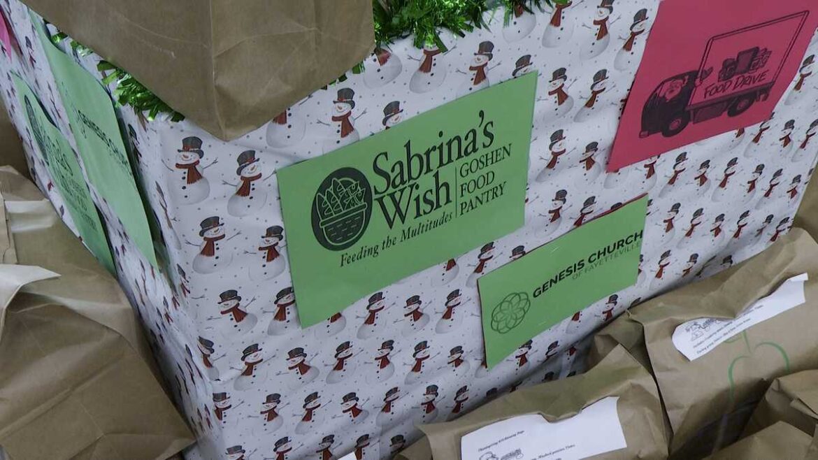 Goshen food pantry preparing Christmas meals Goshen food pantry preparing Christmas meals