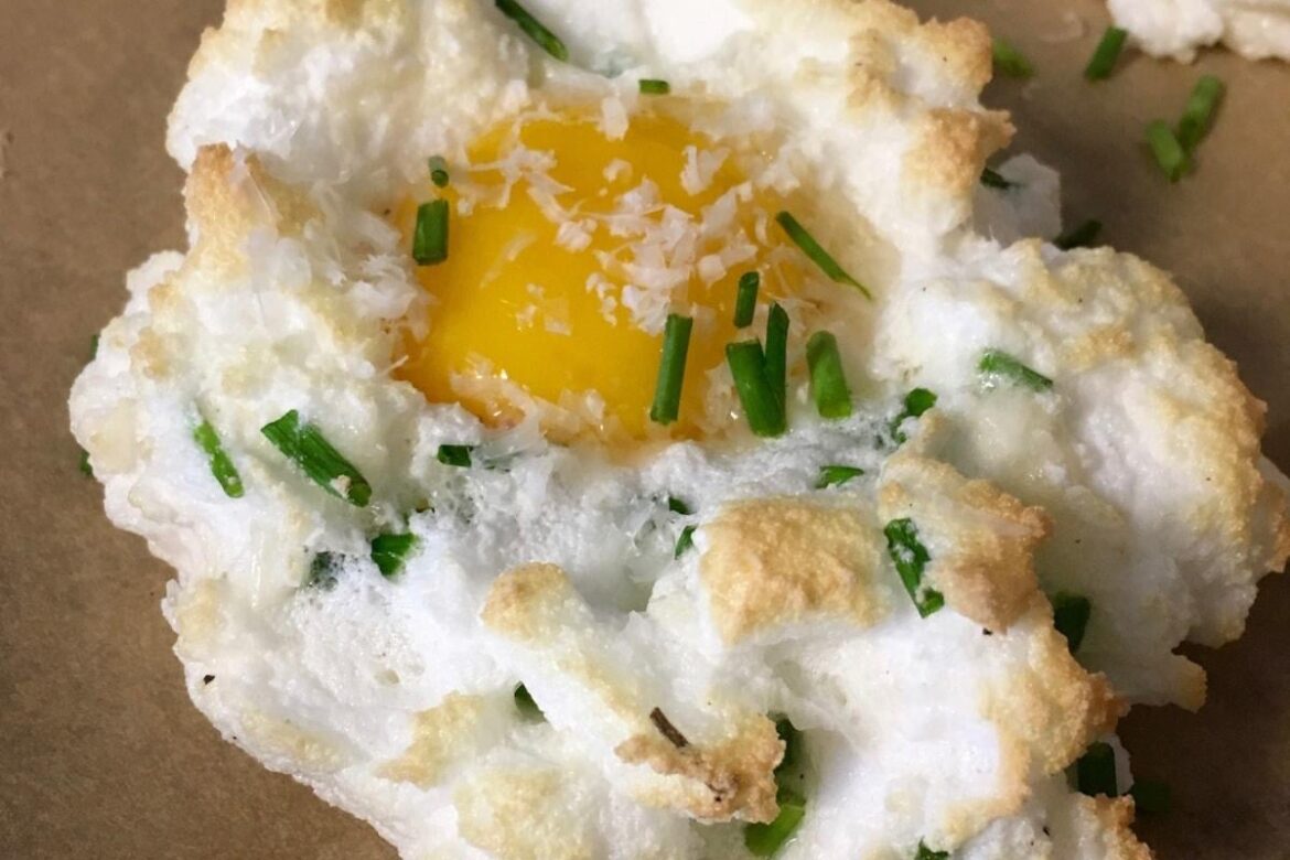 Tasty Cloud Eggs Recipe with Cheese and Chives