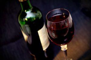 red wine and bottle