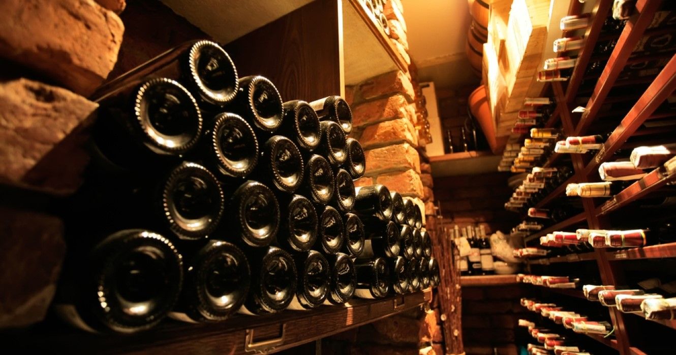 Wine cellar in small french restaraunt