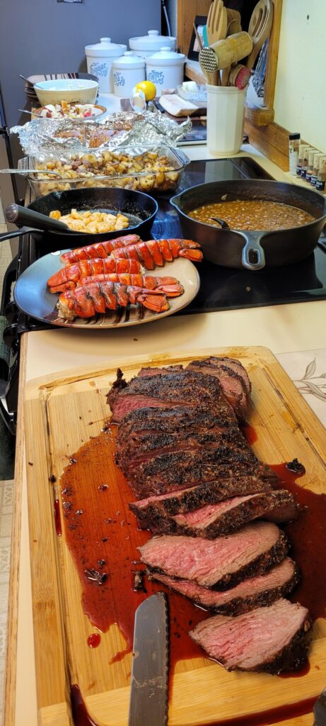 Son in law dinner. Many many beers in then dinner for the fam. It was better than good.