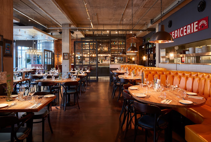 Interior view of Bistro Pierre restaurant.