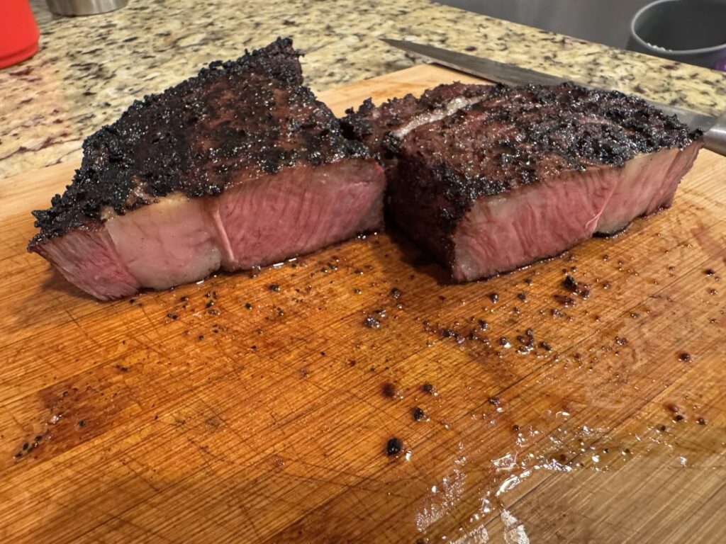 Ribeye on the kettle