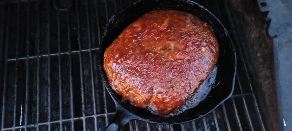 BBQ'd Meatloaf, Ground pork Cause I Bought The Wrong Thing.