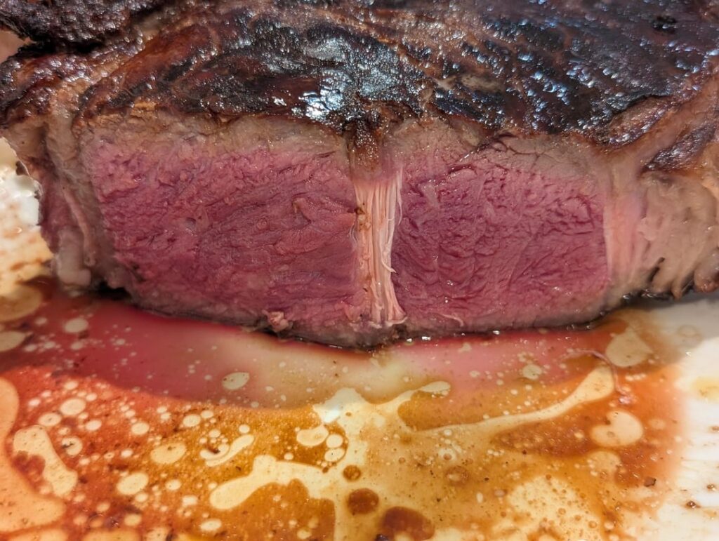 Big Fat (3LBS+) Bone-In RibEye smoked then "Grilled" on a Ninja Woodfire - 2nd attempt