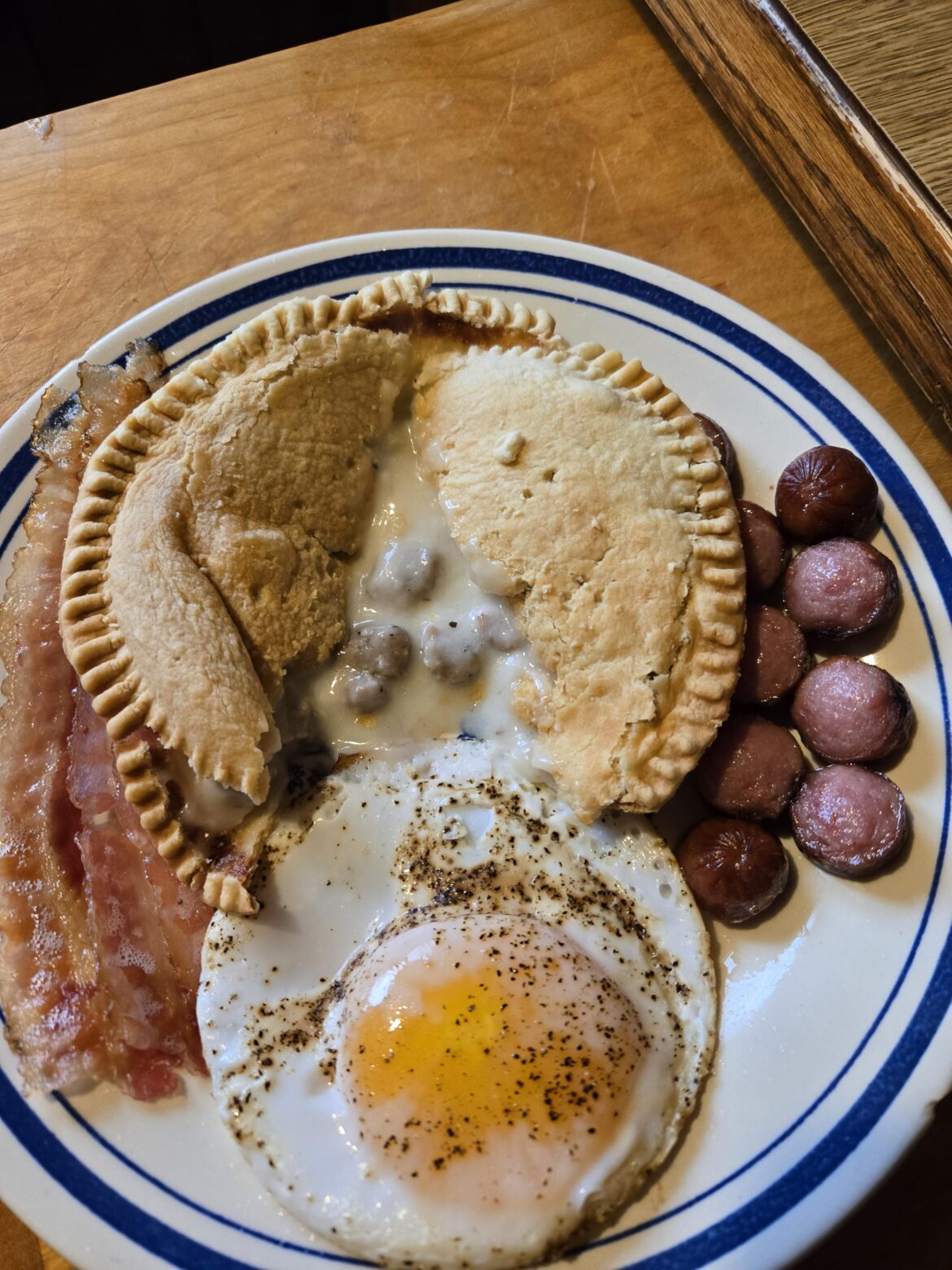 Sausage pot pie Sunday breakfast