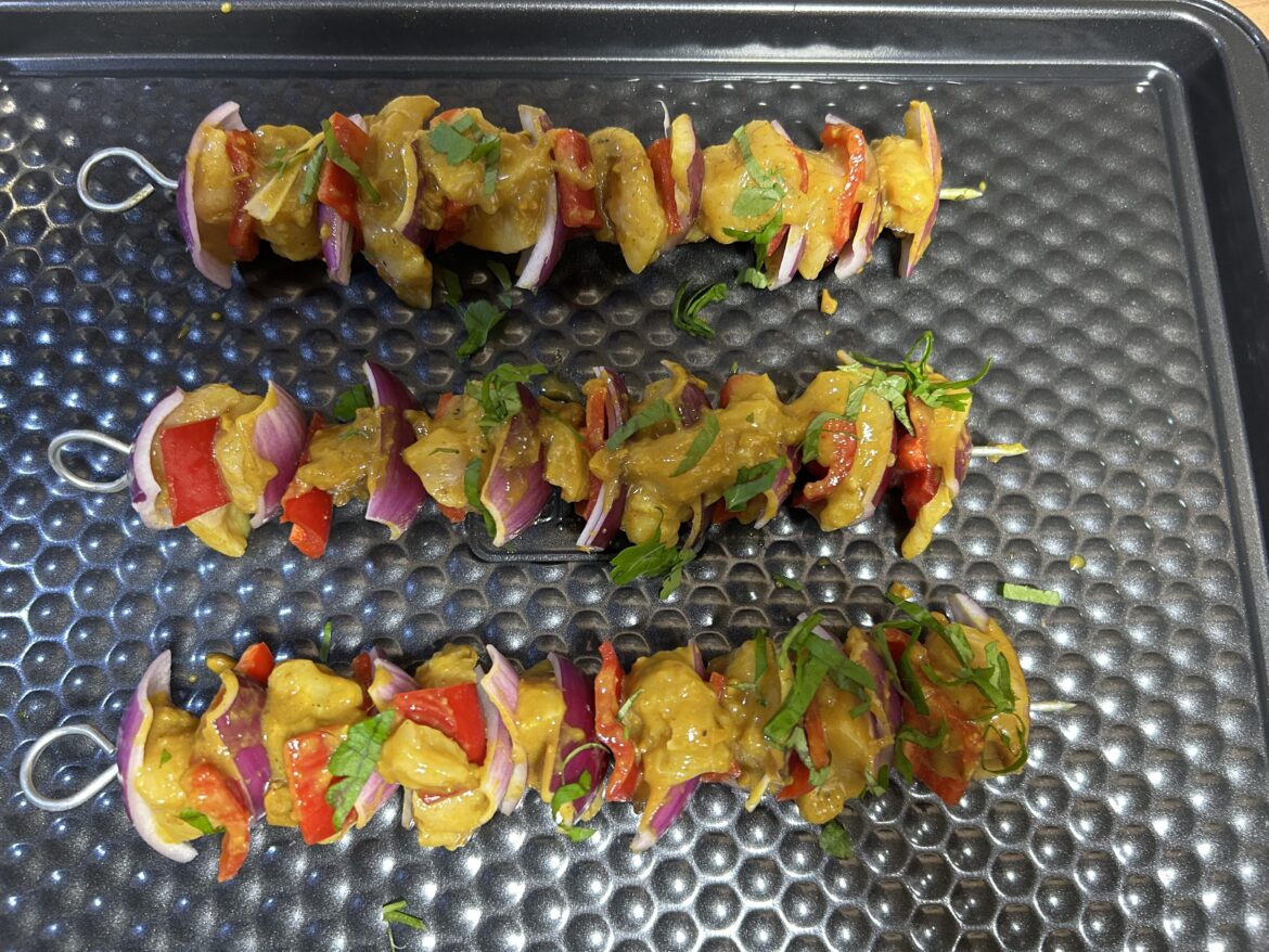 Chicken satay skewers