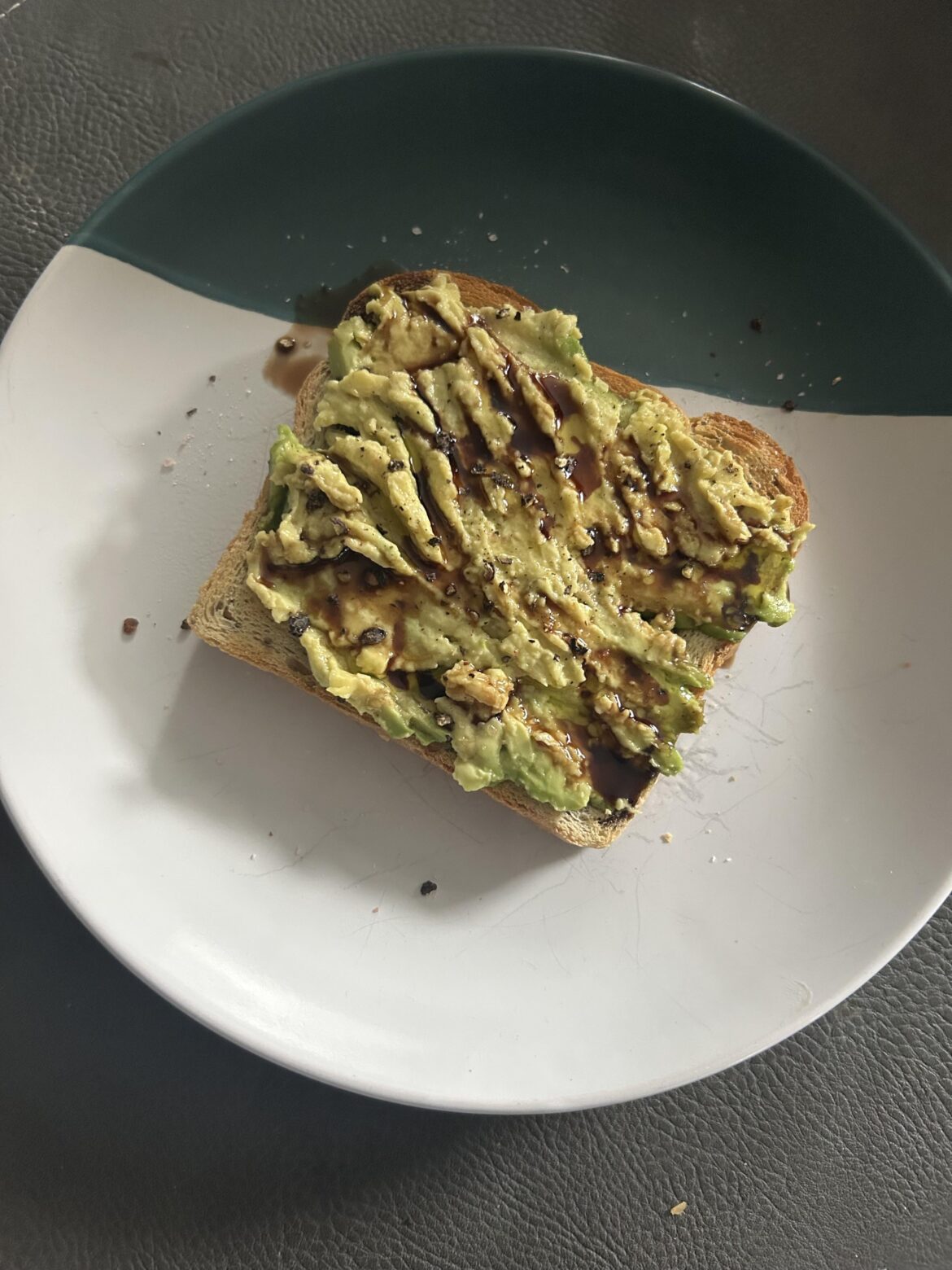 Avocado toast snack ~130 calories