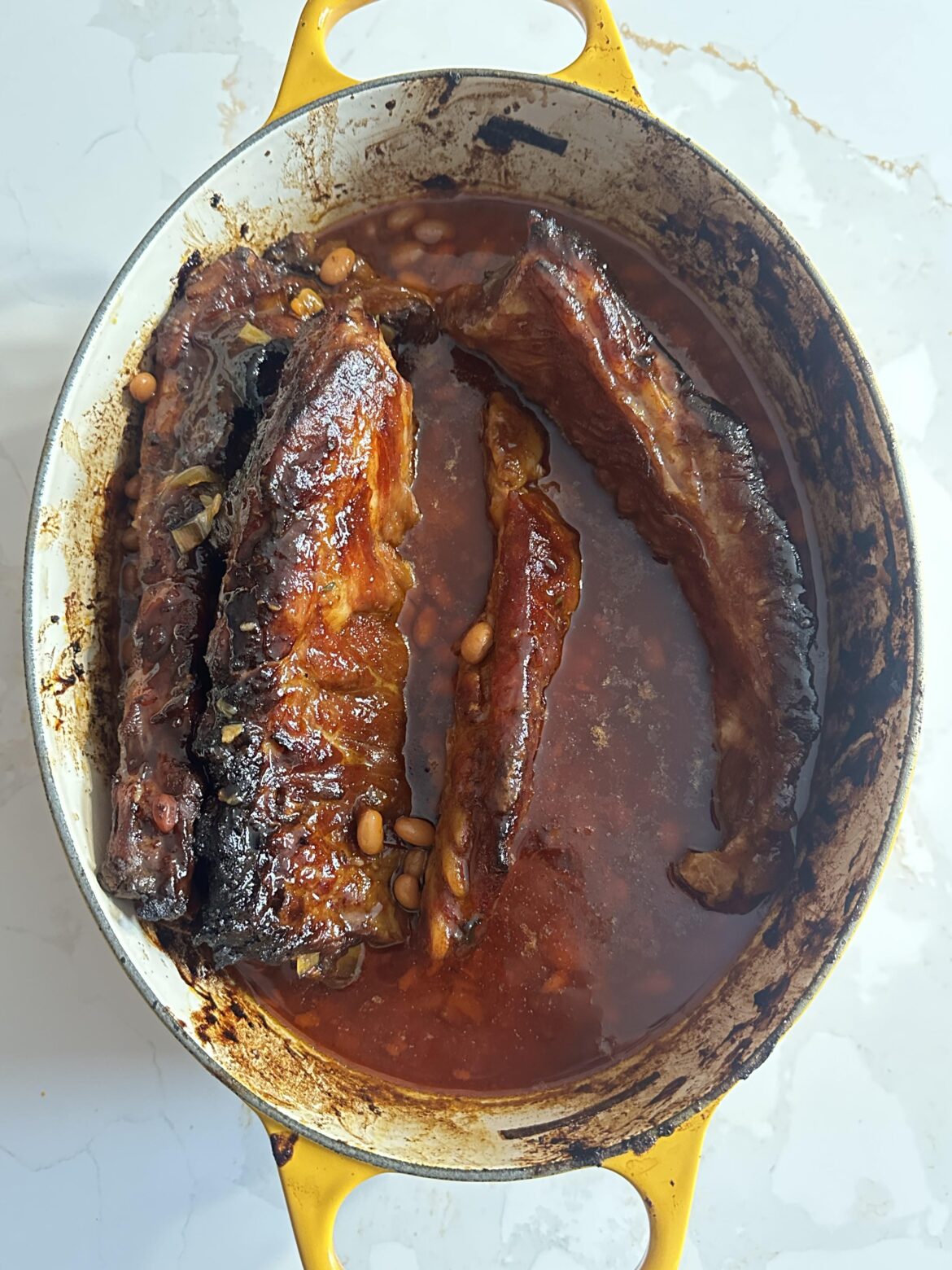 I made Country Style Ribs & Beans