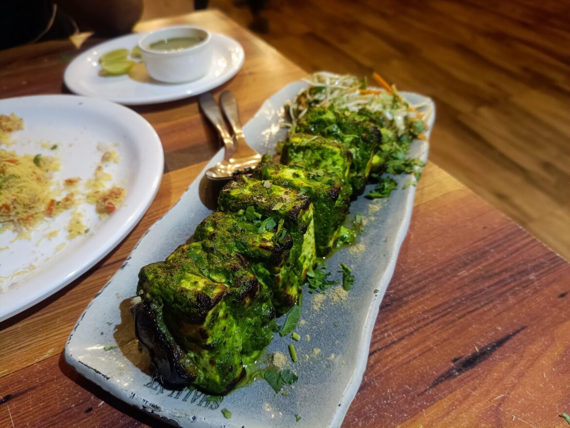 I'm not a avid cheese lover but here is the cottage cheese /paneer. With mint sauce