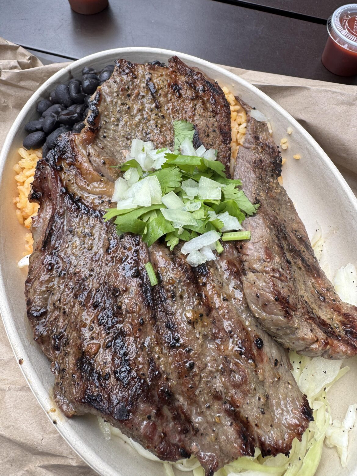 Carne Asada bowl from a food truck. I was expecting something that looked like Chipotle