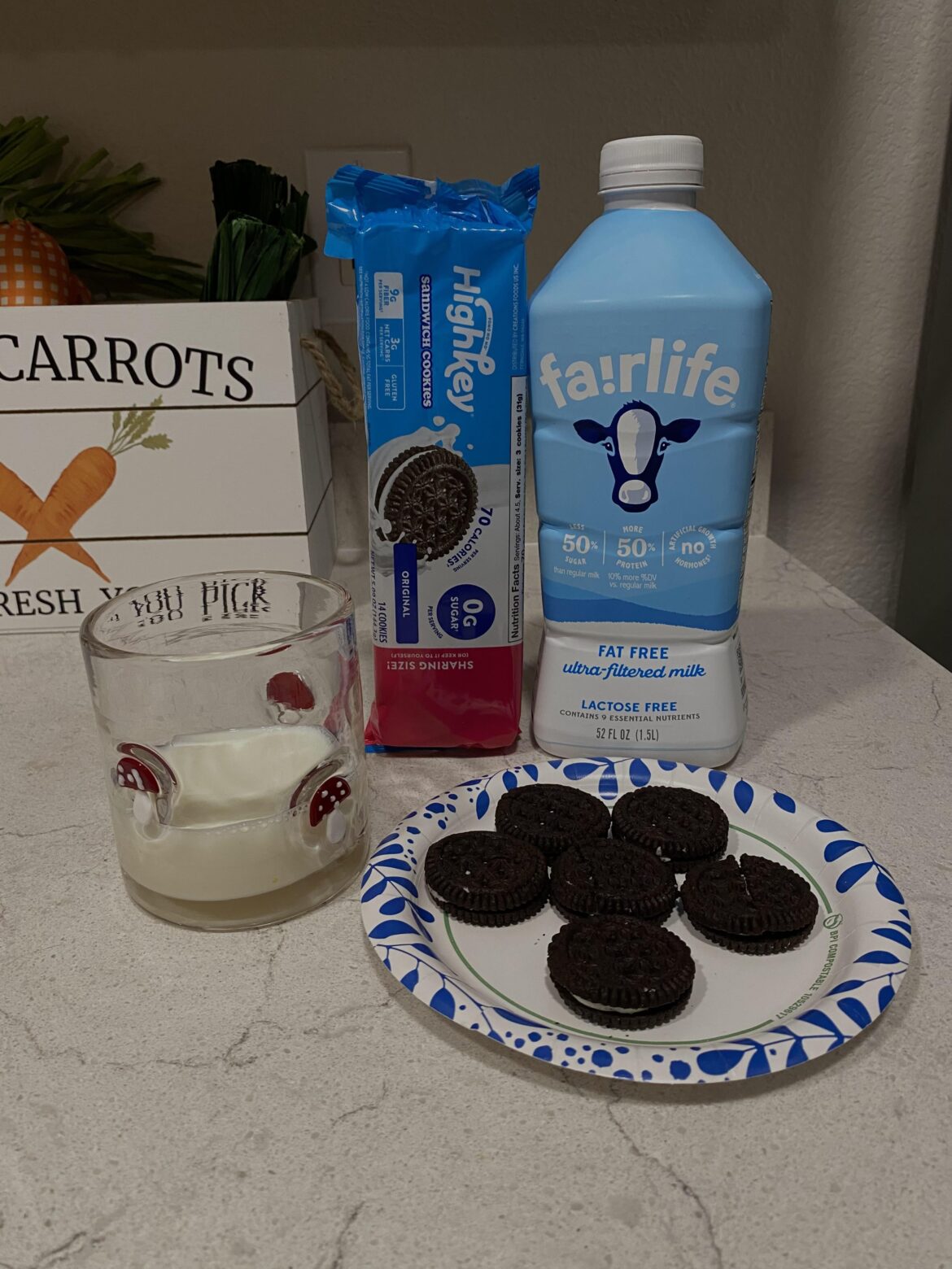 late night snack. 180 calories, 8g protein