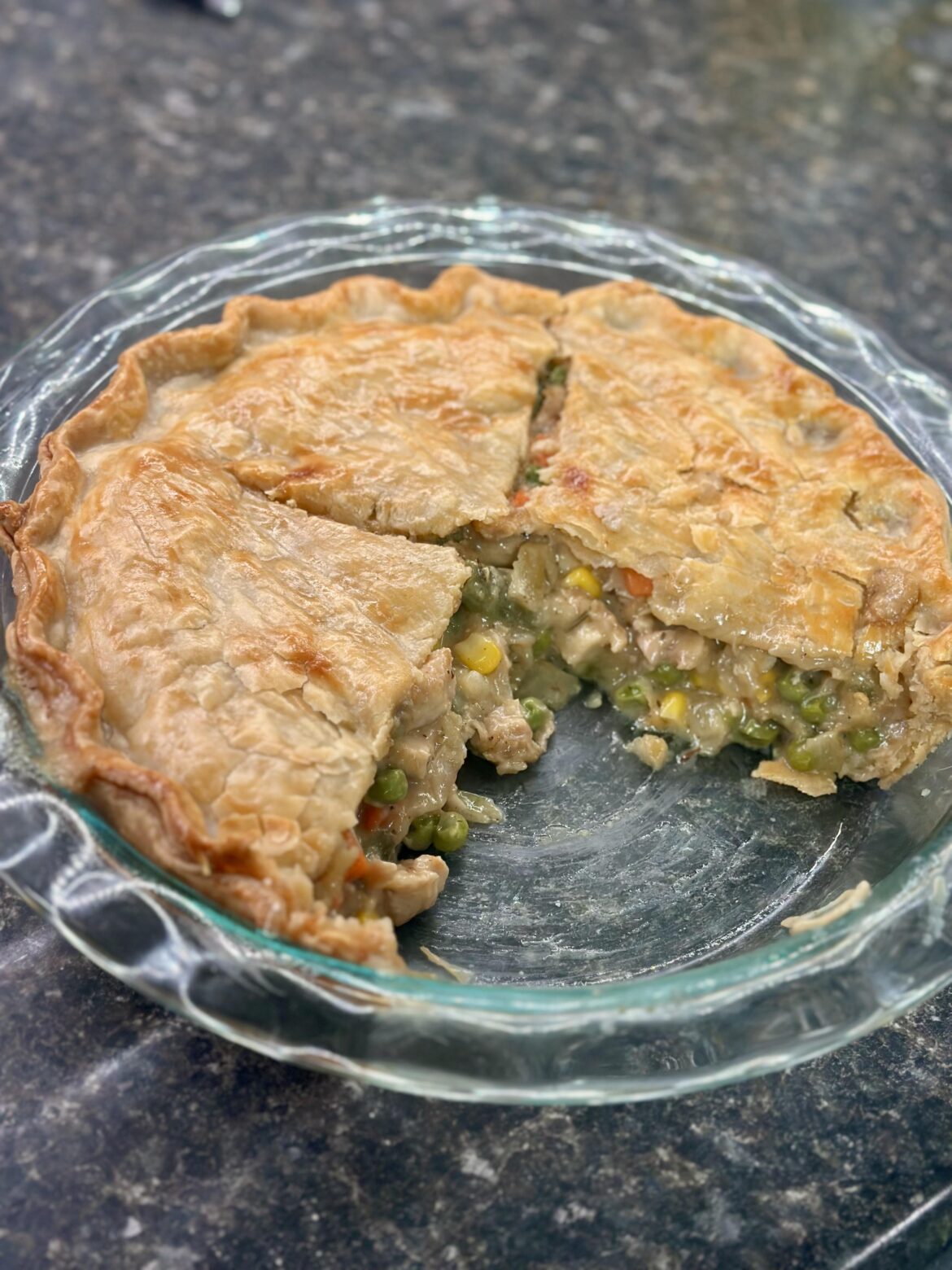Finally decided to try making a homemade chicken pot pie instead of buying Marie Callenders 🥧