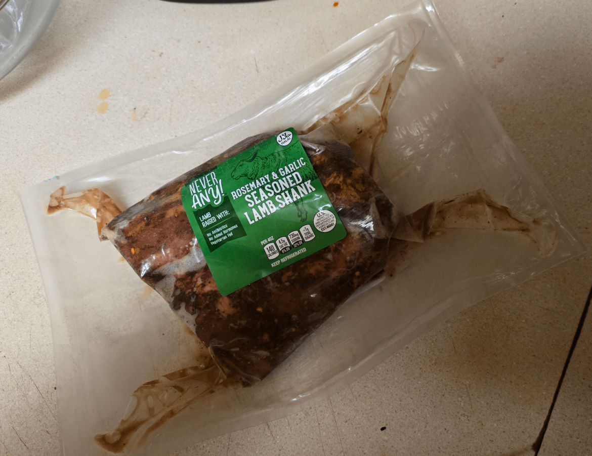 Best way to cook this seasoned lamb shank from Aldi?