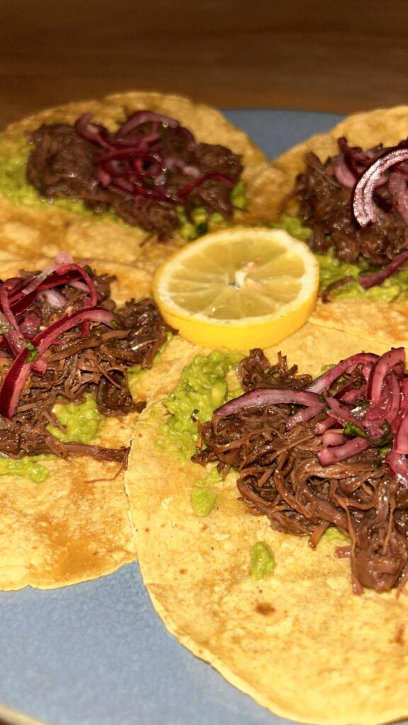 Beef Barbacoa Tacos.