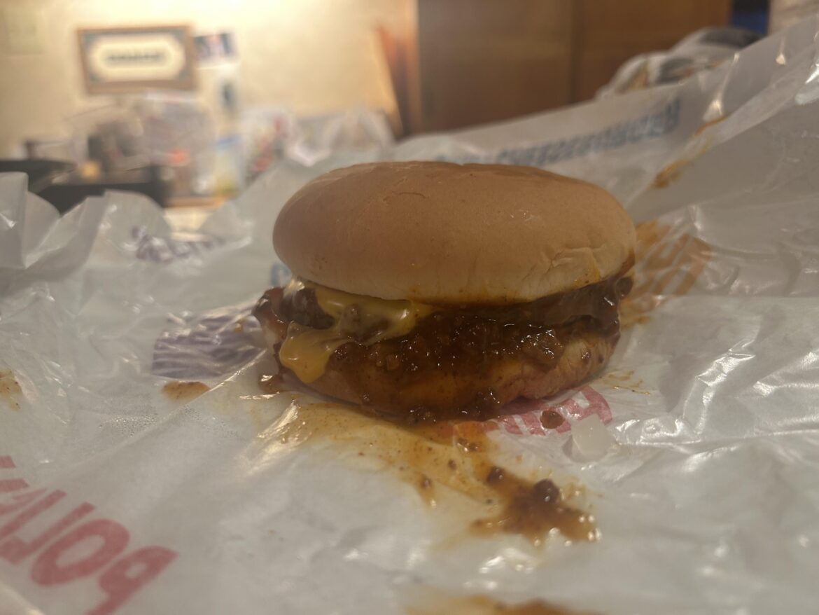 Chili burger from the schnitzel