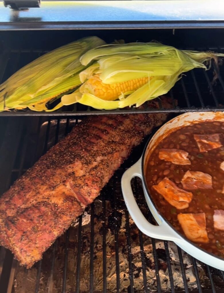 First smoke of 2025. Ribs and sides.