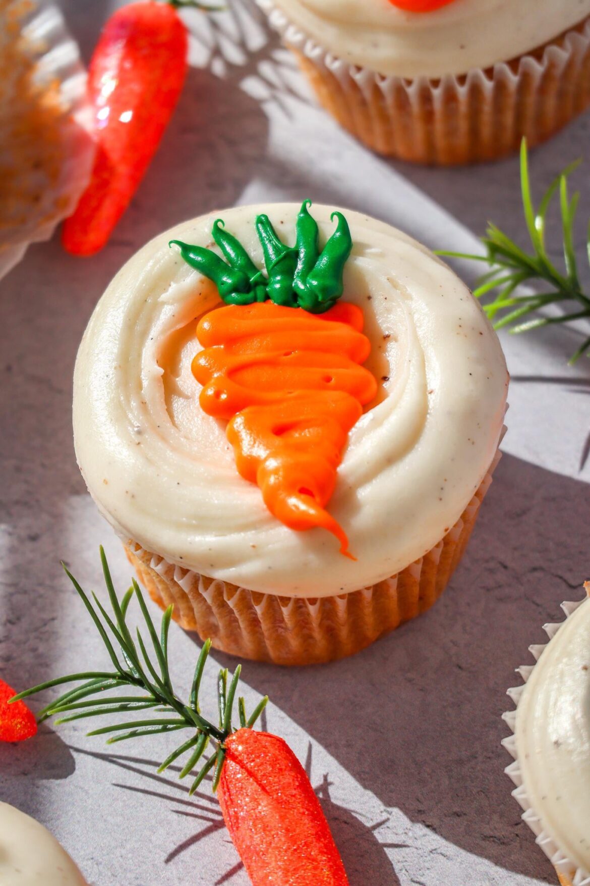 Carrot Cupcakes - with a vanilla bean cream cheese frosting