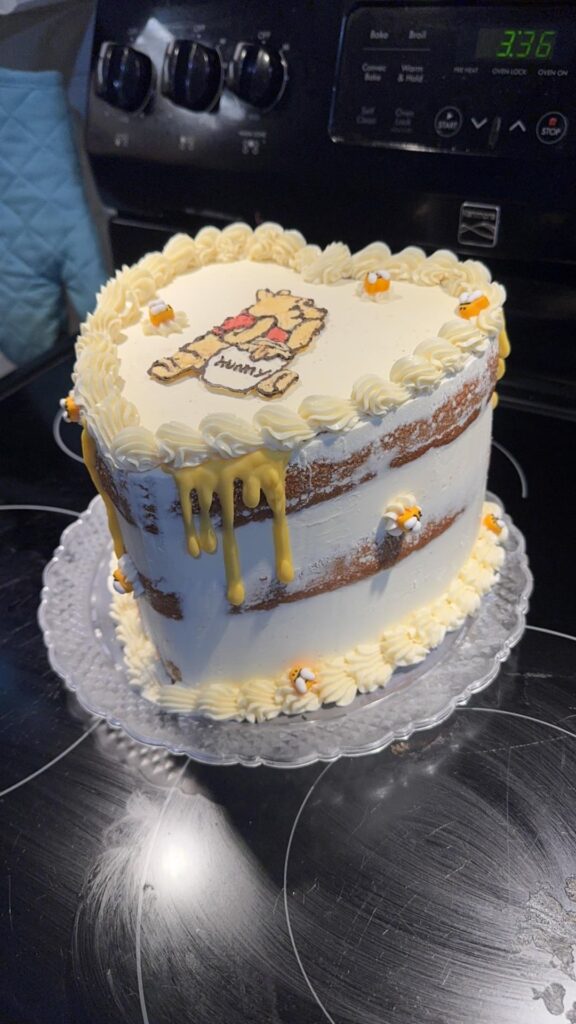 Gender Reveal Cake I made for my best friend