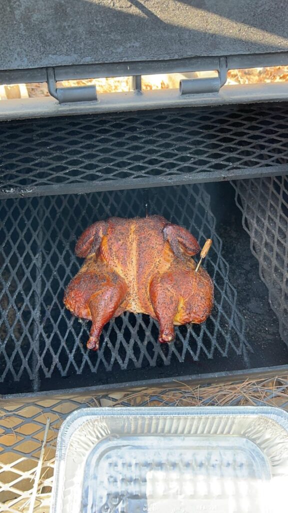Smoked a bird on old faithful today. First of the season