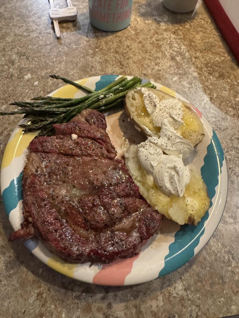 Reverse seared ribeyes on my pro 34