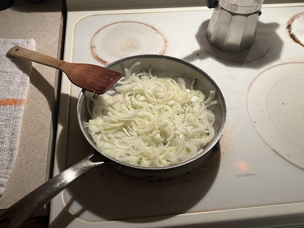 Supply still short after three onions. Will have to do 4 next time