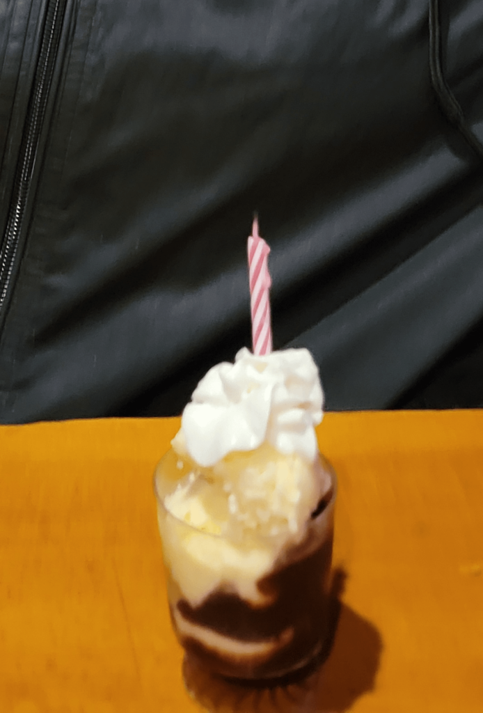 Tiny ice cream in a shot glass. Too cute.