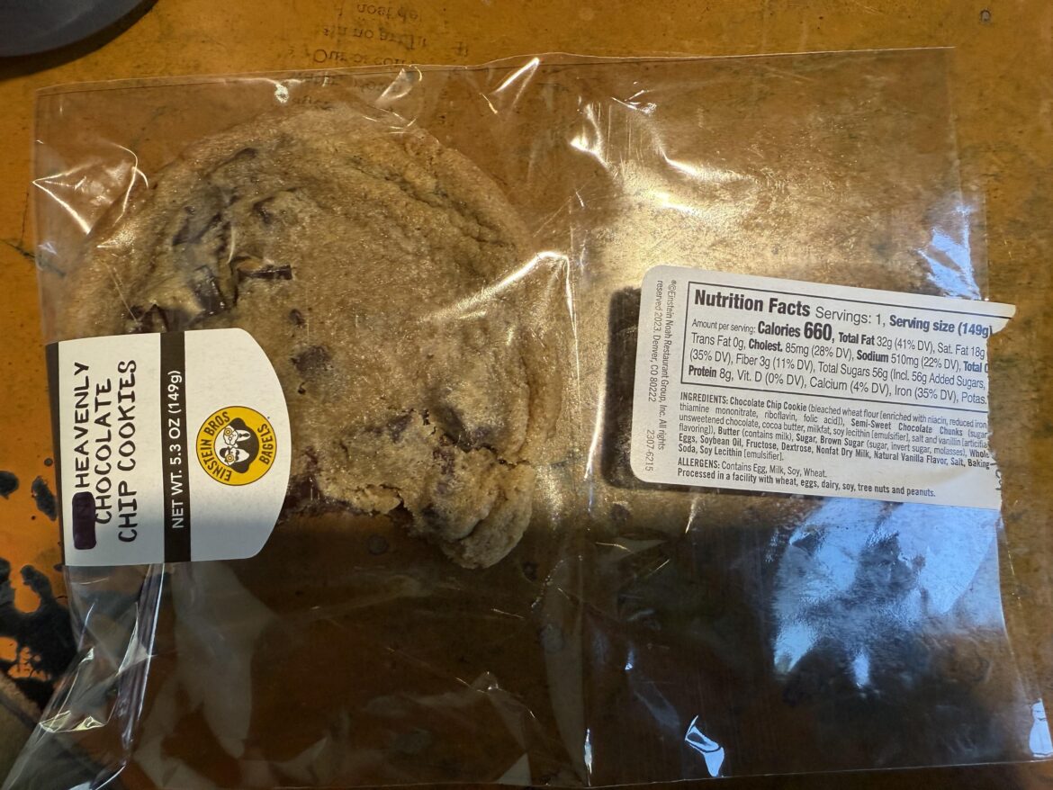 660 calorie cookie