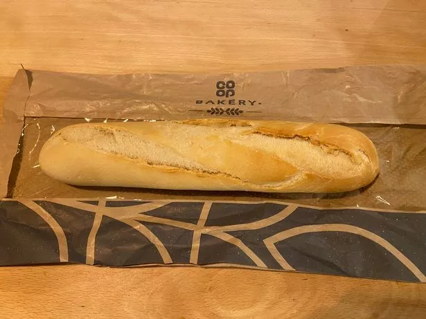 The Co-op baguette cost £1 for 400g