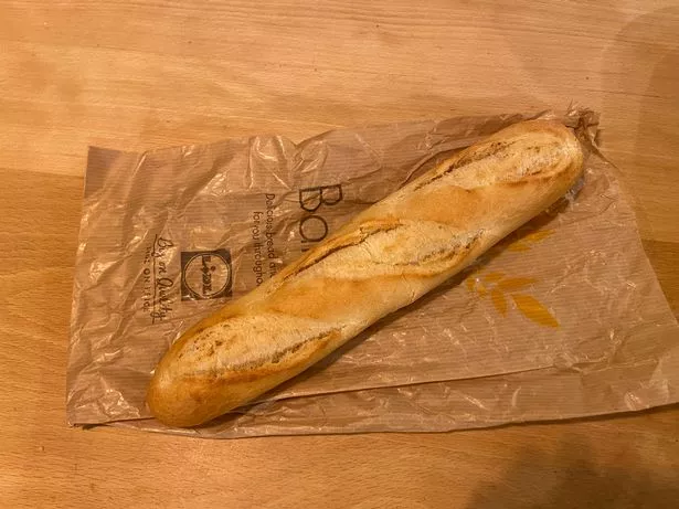 The Lidl baguette cost 60p for 400g
