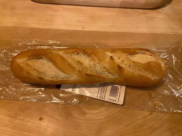 The Asda baguette cost 70p for 400g