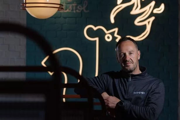 Tom Crowley, CEO of Popeyes UK at the new Bristol restaurant in Avonmeads