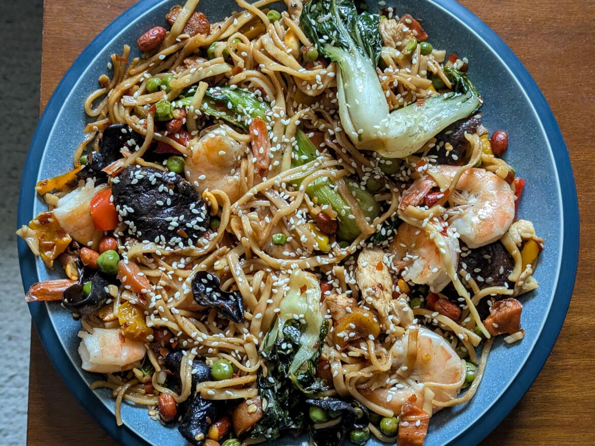 Asian fusion wok stir fry