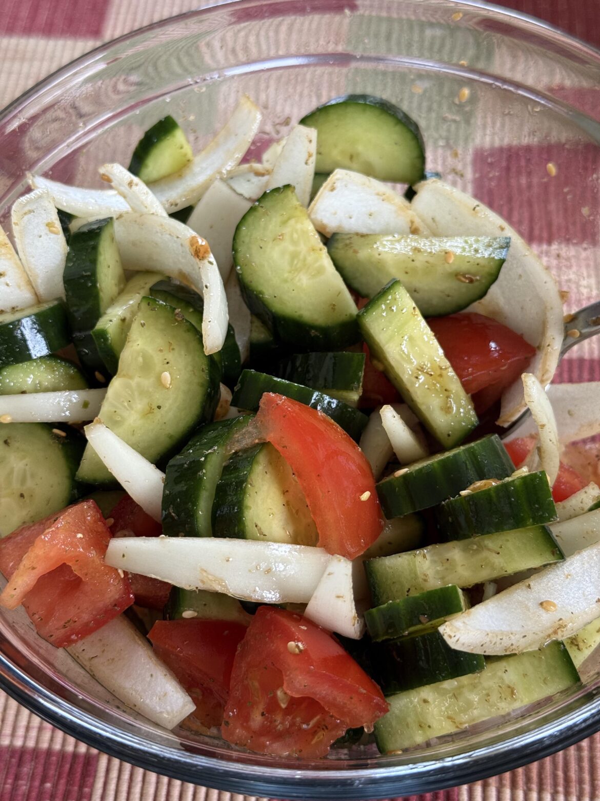 Refreshing salad on warm day