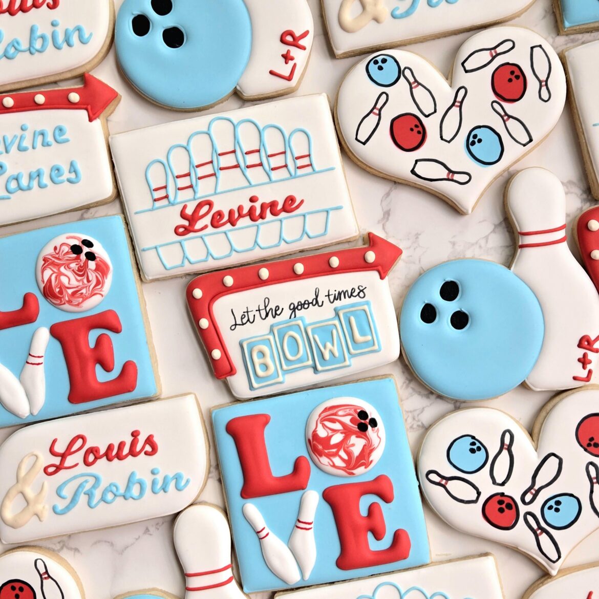 For a friend's wedding at a bowling alley!