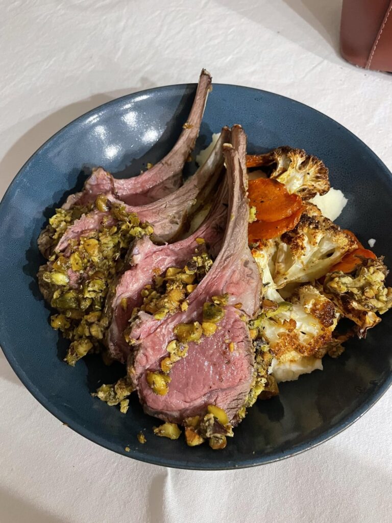 Pistachio-Crusted Lamb Rack