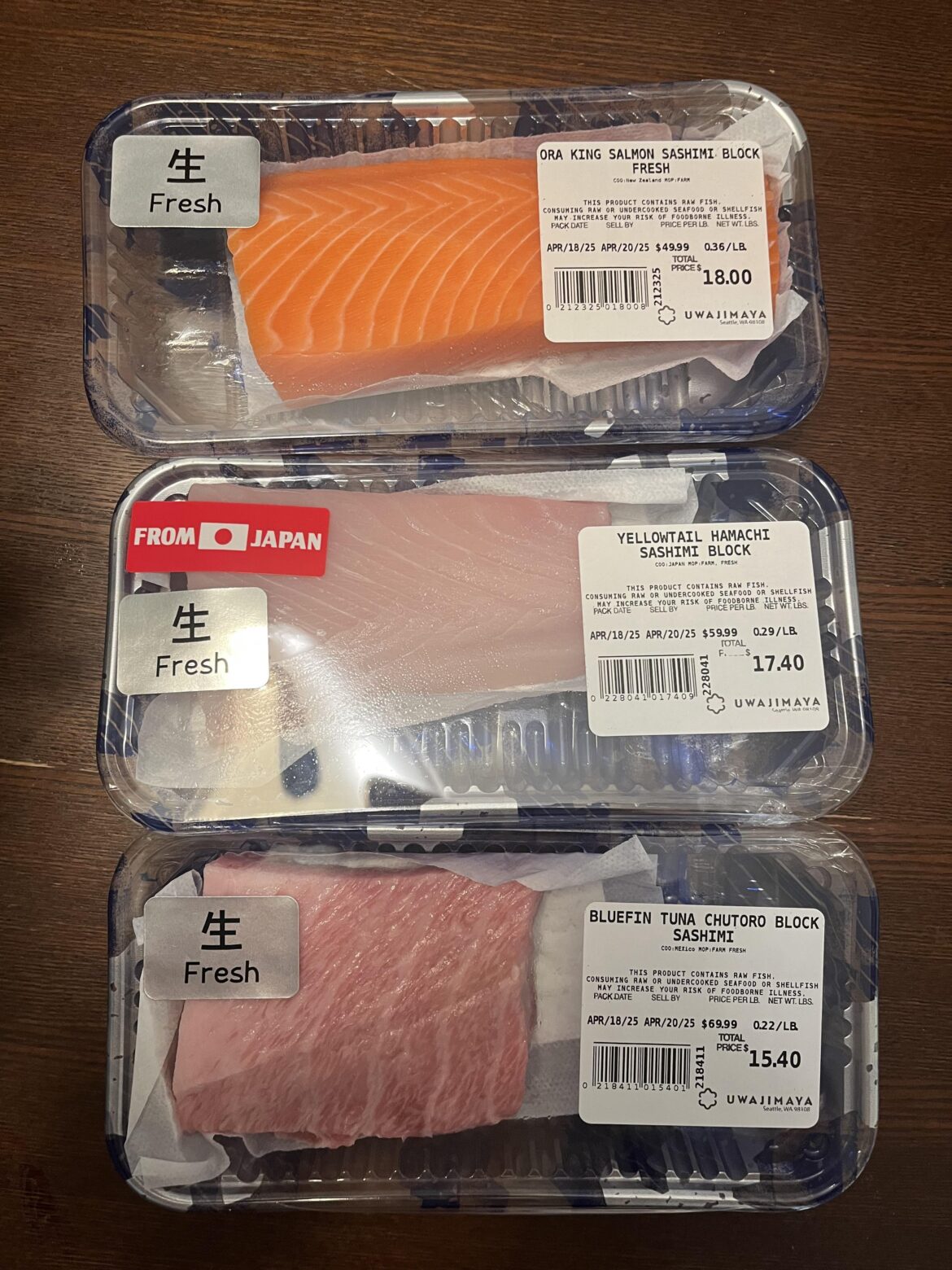 Sashimi blocks for tonight