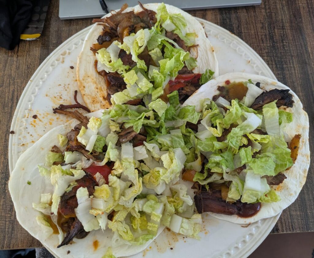 600 Calorie Fajita Taco Lunch