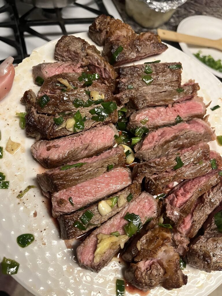 First time making NY strip First time making NY strip